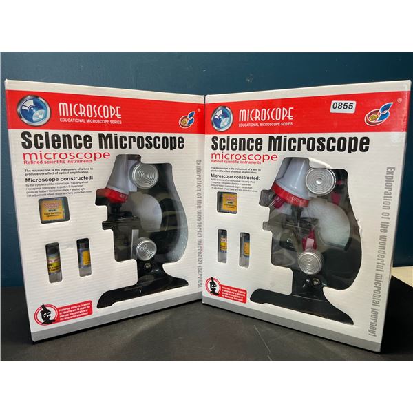 Lot of 2 Kid's Science Microscope Kits  - 1200X Magnification - Educational Microscopes - Brand New!