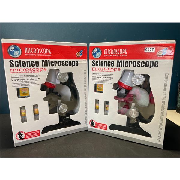 Lot of 2 Kid's Science Microscope Kits  - 1200X Magnification - Educational Microscopes - Brand New!