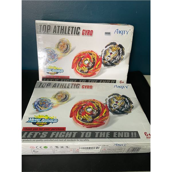 Lot of 2 Bey-Blade Style Toy Sets for Kids - Brand New Sealed!