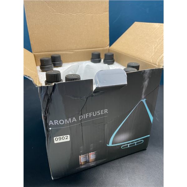 Lot of 1 Aroma Diffuser/Essential Oil Diffuser Kit w/ 8x 10ml Essential Oils! Brand New