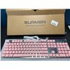 Image 1 : Lot of 1 Surmen G1000 Wired Gaming Keyboard - Pink - Brand New!