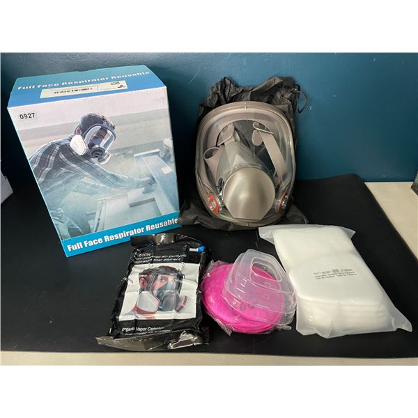 Lot of 1 Full-Face Respirator Mask w/ Filter - Brand New!