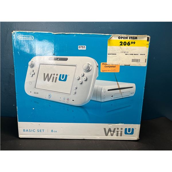Lot of 1 VERY RARE White Nintendo Wii U 8GB Edition - Used