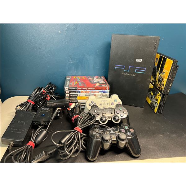 Lot of 2 Playstation 2 Consoles - 1 Slim 1 Classic with Accessories and 7 Games