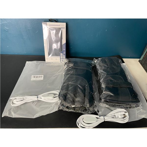 Lot of 2 Pairs of Heated Gloves & 1 High-Power 10,000mAh Powerbank
