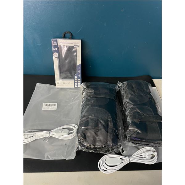 Lot of 2 Pairs of Heated Gloves & 1 High-Power 10,000mAh Powerbank