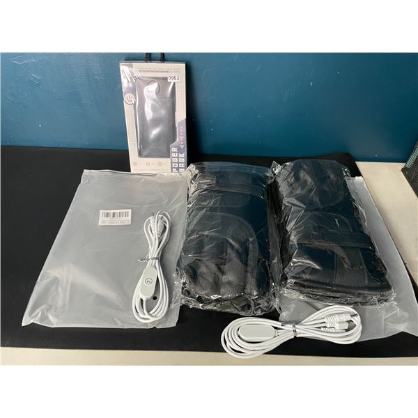 Lot of 2 Pairs of Heated Gloves & 1 High-Power 10,000mAh Powerbank