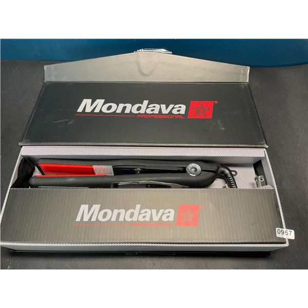 Lot of 1 Mondova Professional Ionic Pulse Vibrating Hairstyling Iron - Straighten, Curl, Flip, Style