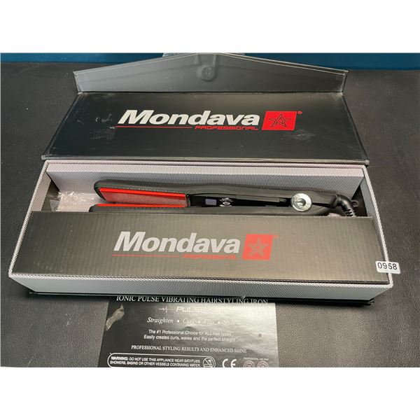 Lot of 1 Mondova Professional Ionic Pulse Vibrating Hairstyling Iron - Straighten, Curl, Flip, Style
