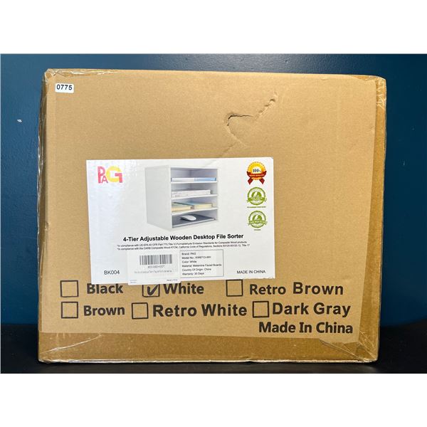 Lot of 1 4 Tier Adjustable Desktop File Sorter