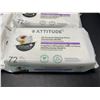 Image 2 : Lot of 6 Packs of Attitude All-Purpose Cleaning Wipes Disinfectant (99.99%) Wipes