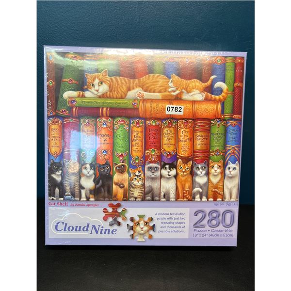 Lot of 1 Cloud Nine Cat Shelf 280PC Puzzle