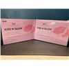 Image 2 : Lot of 2 Boxes of VogueNow Kiss N Glow 4-Flavor Under Eye Masks & Lip Masks - 28 Per Box!
