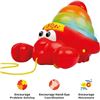 Image 1 : Lot of 1 Pull-Along Crab Stacker Toy for Infants - Lights-Up & Sings - Promotes Walking/Movement!