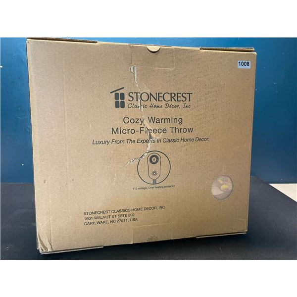Lot of 1 Stonecrest Cozy Warming Micro-Fleece Throw Blanket