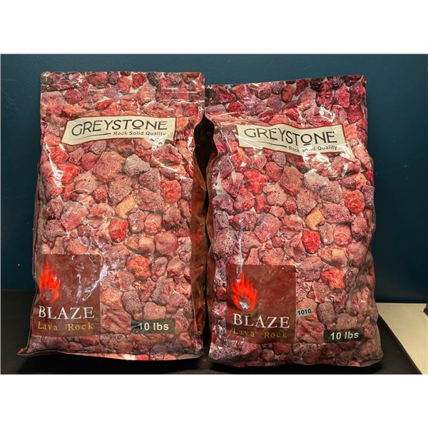 Lot of 2 Bags of Greystone Blaza Lava Rock - 10lbs Each