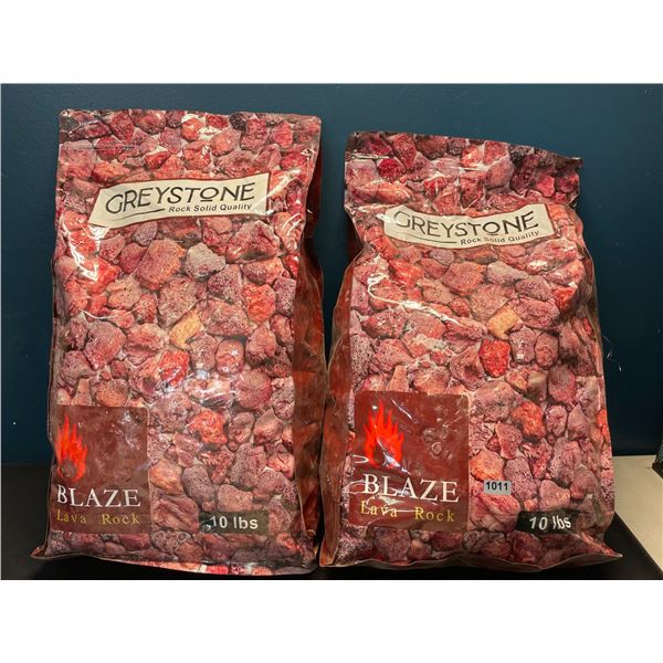 Lot of 2 Bags of Greystone Blaza Lava Rock - 10lbs Each