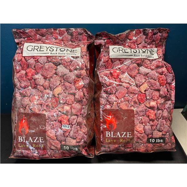 Lot of 2 Bags of Greystone Blaza Lava Rock - 10lbs Each