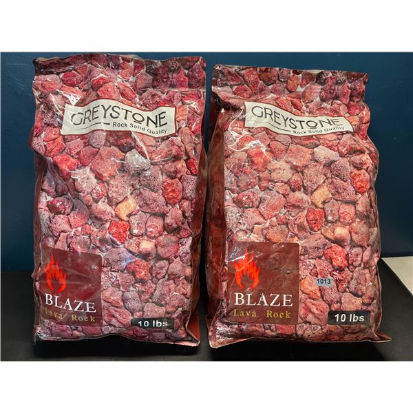 Lot of 2 Bags of Greystone Blaza Lava Rock - 10lbs Each