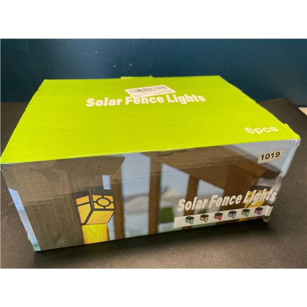 Lot of 1 Box of LED Solar Fence Lights - 6PCS in Box - Brand New!