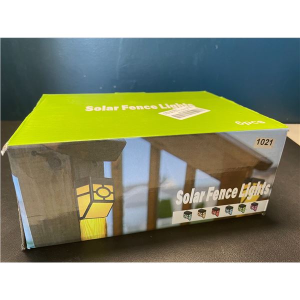 Lot of 1 Box of LED Solar Fence Lights - 6PCS in Box - Brand New!