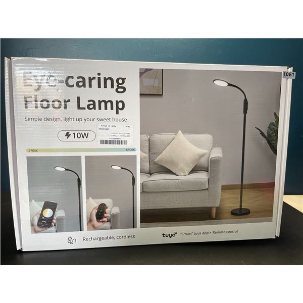 Lot of 1 Tuya Rechargeable/Cordless Smart App Controlled Eye-Caring Floor Lamp - Brand New!