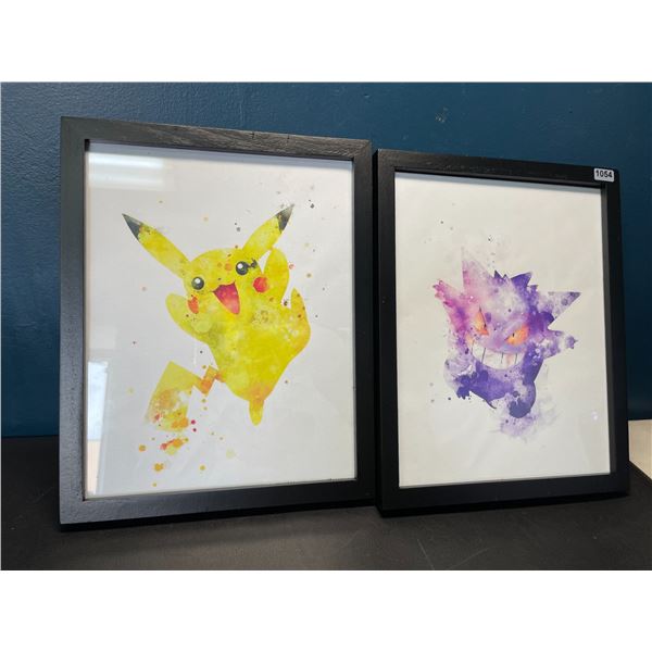 Lot of 2 Pokemon Framed Art Pieces - Pikachu & Gengar