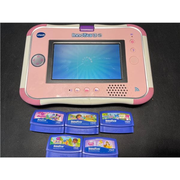 Lot of 1 Vtech InnoTab 3S w/ Assorted Games - Used - Works/Powers On