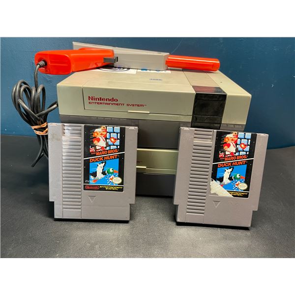 Lot of 2 Nintendo Entertainment Systems w/ 2 Mario Games & Accessory - Used