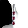 Image 2 : Natural Ruby & Sapphire Earrings