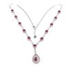 Image 3 : Natural Pigeon Blood Red Ruby Necklace