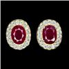 Image 1 : Natural Pigeon Blood Red Ruby Earrings