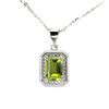 Image 1 : Natural  Octagon Peridot Necklace