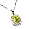 Image 2 : Natural  Octagon Peridot Necklace