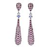 Image 2 : Natural Tanzanite Rhodolite Garnet  Earrings