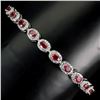 Image 1 : Natural Pigeon Blood Red Ruby Bracelet