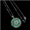 Image 1 : Natural Colombian  Green Emerald Necklace