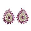 Image 1 : Natural Rhodolite Garnet  Sapphire Earrings