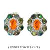 Image 1 : Natural Ethiopian Orange Opal Earrings