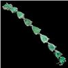 Image 1 : Natural Pear Colombian Green Emerald Bracelet