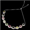 Image 2 : Natural Multi Color Pear Tourmaline Bracelet