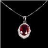 Image 1 : Natural Pigeon Blood Red Ruby Necklace