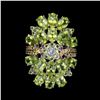 Image 1 : Natural Peridot  Rhodolite Sapphire Ring