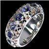 Image 1 : Natural Unheated Iolite Sapphire Eternity Ring