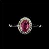 Image 1 : Natural Pigeon Blood Red Ruby & Sapphire  Ring