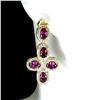 Image 1 : Natural Unheated Oval Rhodolite Garnet Earrings