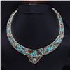 Image 1 : Tibet Natural Stone Tribal Queen Royal Necklace