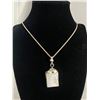 Image 1 : Beautiful Hand Crafted Sterling Silver w/ Genuine Labradorite Stone Pendant + Chain Necklace Marked 