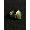 Image 2 : Hand Crafted Sterling Silver (Tested and Polished) w/ Green B.C. Jade Stone Ring