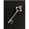 Image 1 : 925 Sterling Silver (Tested) Large Key Design Pendant 2.25" Length